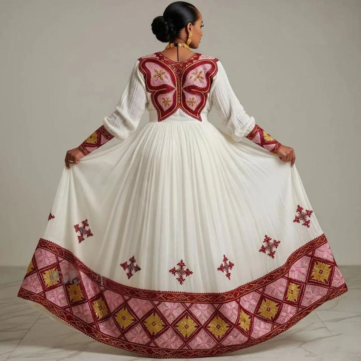Elegant Habesha cultural dress